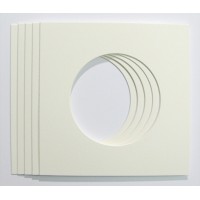 Pack 5 Circle mounts to fit IKEA 23x23cm picture frames (Metric Windows)
