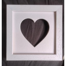 Heart with frame (4x4in heart in a 6x6in mount) 