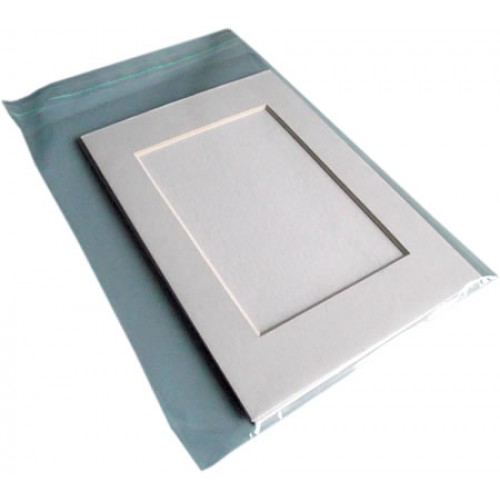 FRAMES BY POST Acid Free Single Light Blue Grey Mount and Backing Board A4 Picture Size 9x6 With A Clear Self Seal Poly Bag 