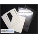 5 Pack Single Mounts, white core (with backing boards & bags)