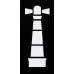 008 Lighthouse Shape Mount  23x50cm 