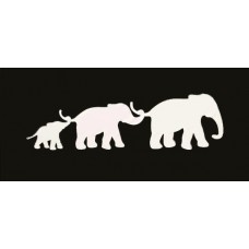 010 Elephant family Shape Mount  23x50cm 