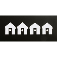 009 Beach Huts Shape Mount 23x50cm 009 Beach Huts Shape Mount 23x50cm