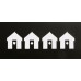 009 Beach Huts Shape Mount 23x50cm 009 Beach Huts Shape Mount 23x50cm