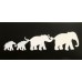 010 Elephant family Shape Mount  23x50cm 