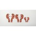 011 Elephant Family Shape Mount - Front facing  23x50cm 