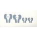 011 Elephant Family Shape Mount - Front facing  23x50cm 