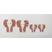 011 Elephant Family Shape Mount - Front facing  23x50cm 